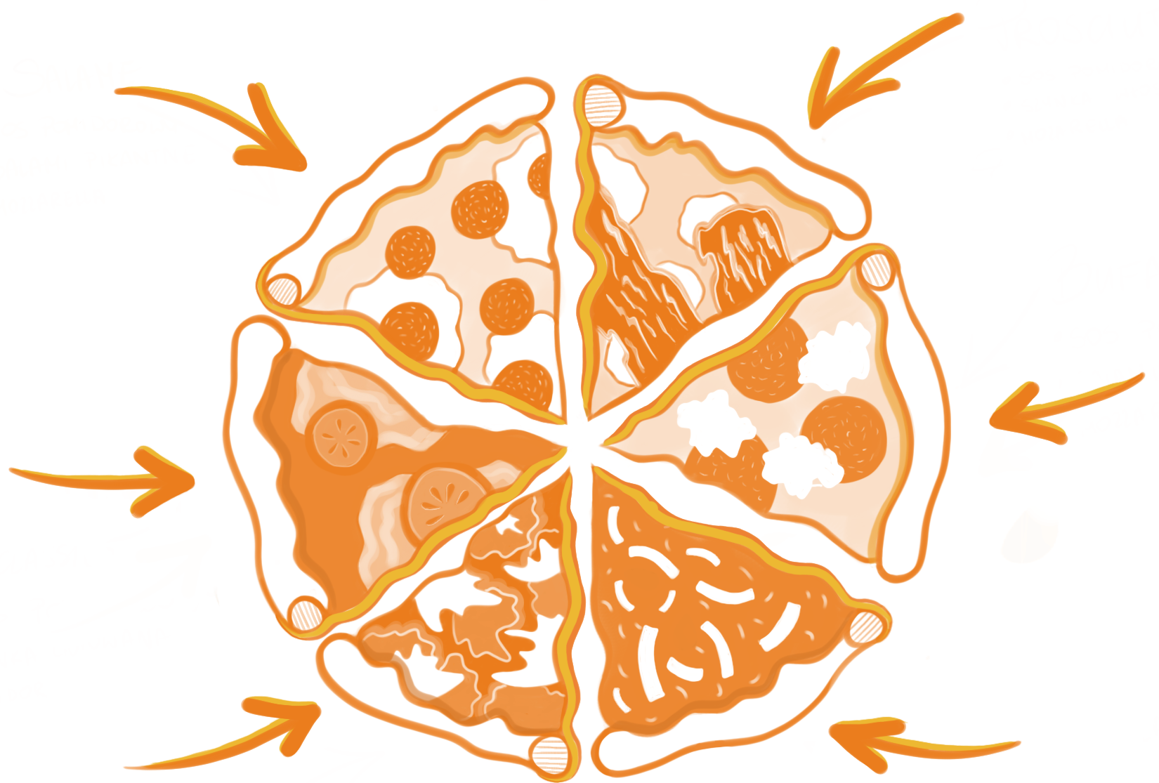 Pizza z różnymi rodzajami